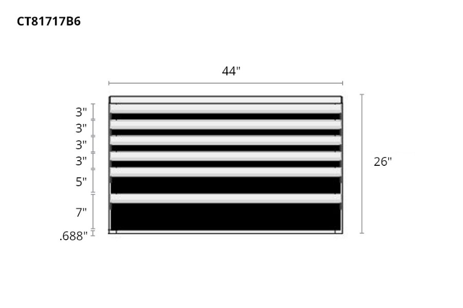 Picture of CTech 6 Drawer Black Toolbox Systems