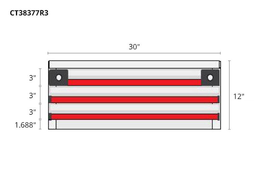Picture of CTech 3 Drawer Red Toolbox Systems