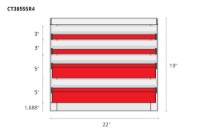 Picture of CTech 4 Drawer Red Toolbox Systems