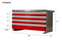 Picture of CTech 4 Drawer Red Toolbox Systems