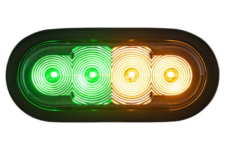 Picture of Buyers 6" Amber/Green LED Oval Strobe Light