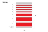 Picture of CTech 7 Drawer Red Toolbox Systems