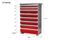 Picture of CTech 8 Drawer Red Toolbox Systems