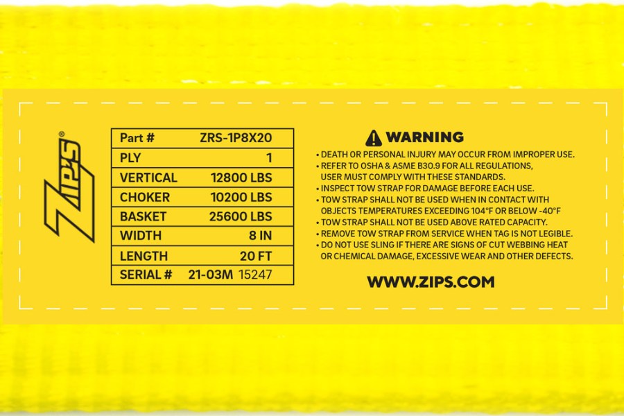 Picture of Zip's Recovery Strap - 1 Ply