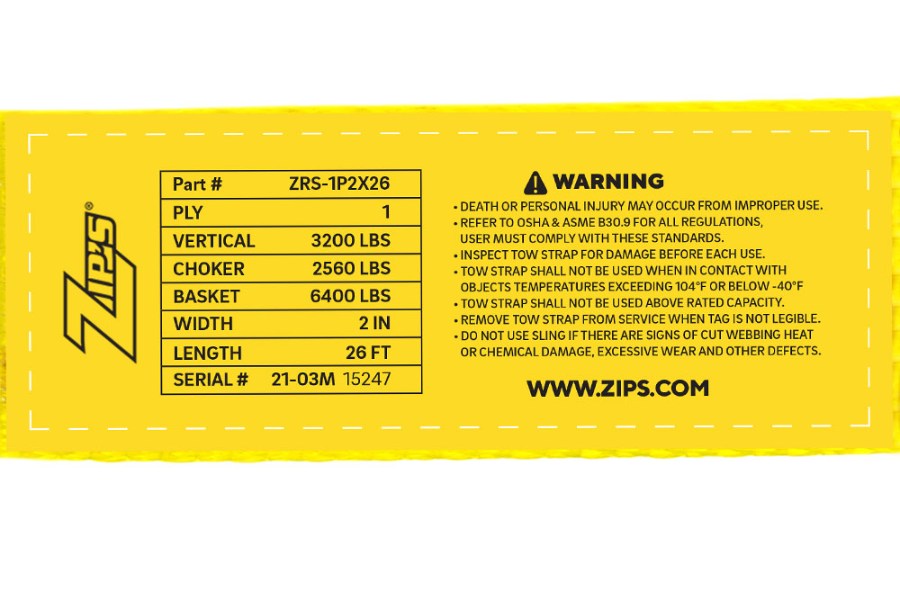 Picture of Zip's Recovery Strap - 1 Ply