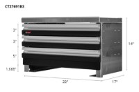 Picture of CTech 3 Drawer Black Toolbox Systems