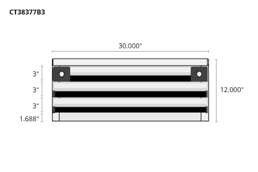 Picture of CTech 3 Drawer Black Toolbox Systems