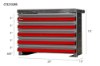 Picture of CTech 5 Drawer Red Toolbox Systems