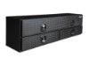 Picture of Buyers Topsiders Textured Matte Black Diamond Tread Aluminum HD Flatbed Contractor w/Lower Drawers