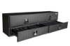 Picture of Buyers Topsiders Textured Matte Black Diamond Tread Aluminum HD Flatbed Contractor w/Lower Drawers