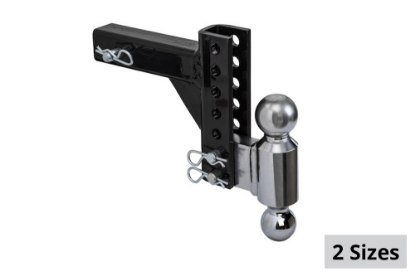 Picture of Buyers Adjustable Dual Ball Hitch with 2in and 2 5/16in Towing Balls for 2in Hitch Receivers