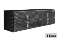 Picture of Buyers Topsider Gloss Black Diamond Tread Aluminum HD Flatbed Contractor w/Lower Drawers