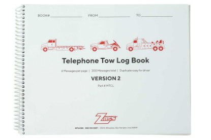 Picture of Zip's Telephone Tow Log Book