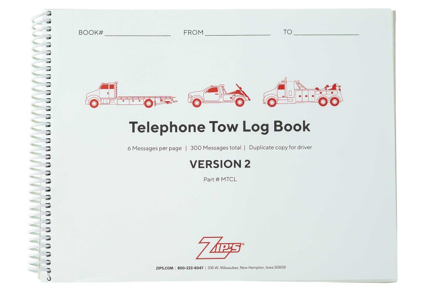 Picture of Zip's Telephone Tow Log Book