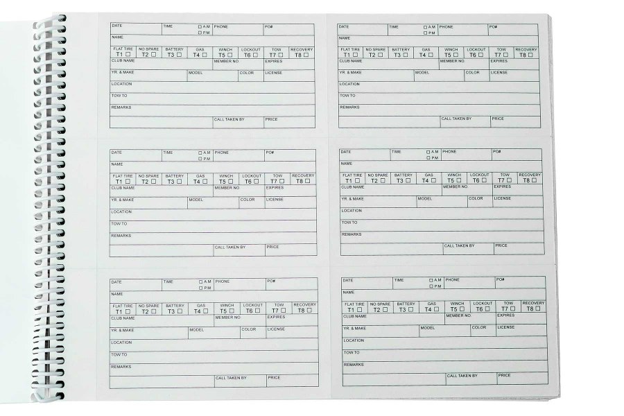 Picture of Zip's Telephone Tow Log Book