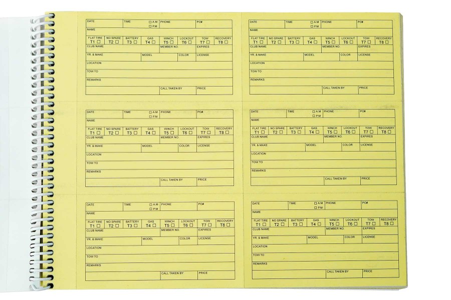 Picture of Zip's Telephone Tow Log Book