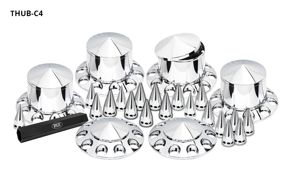 Chrome ABS Plastic Pointed Hubcap