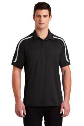 Picture of Sport-Tek Tricolor Shoulder Micropique Sport-Wick Polo