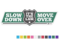 Picture of Zip's Vinyl Window Decal - Slow Down Move Over It's The Law