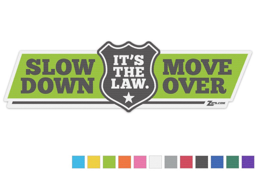 Picture of Zip's Vinyl Window Decal - Slow Down Move Over It's The Law