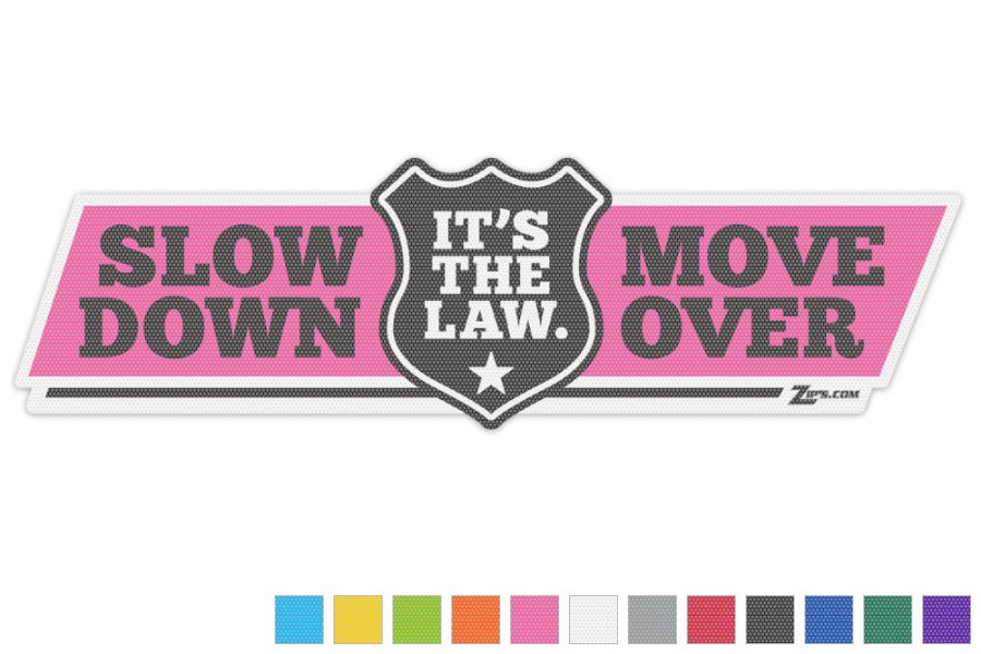 Picture of Zip's Vinyl Window Decal - Slow Down Move Over It's The Law