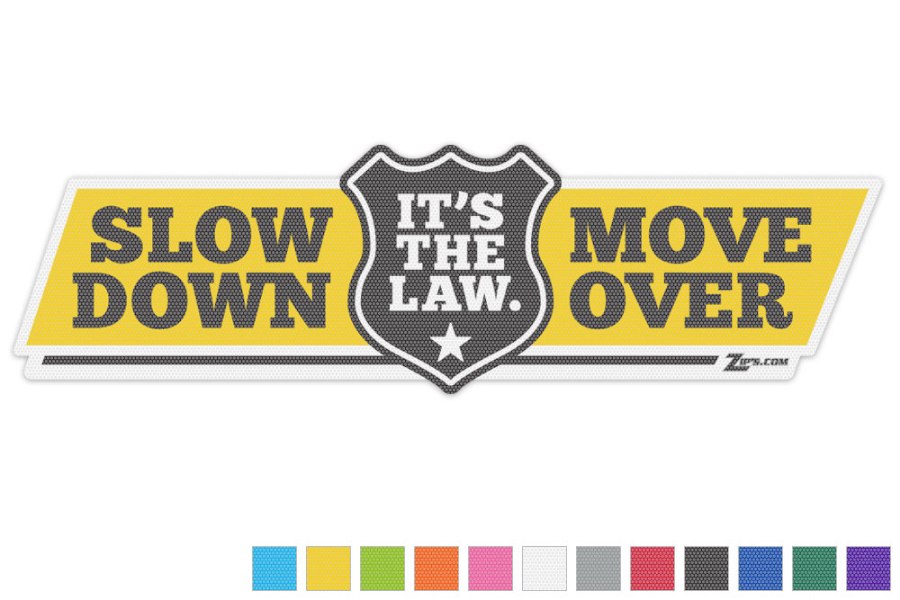 Picture of Zip's Vinyl Window Decal - Slow Down Move Over It's The Law