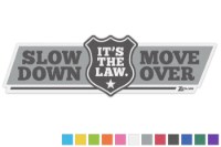 Picture of Zip's Vinyl Window Decal - Slow Down Move Over It's The Law