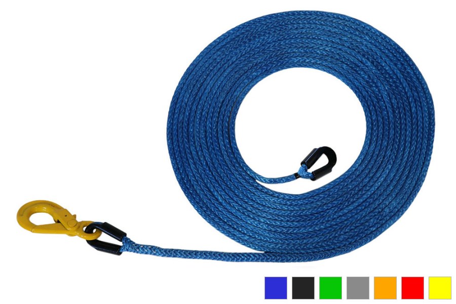 Picture of Amsteel-Blue Light Duty Synthetic Rope Extensions with Self-Locking Hook and
Thimble | 5/16"-1/2"