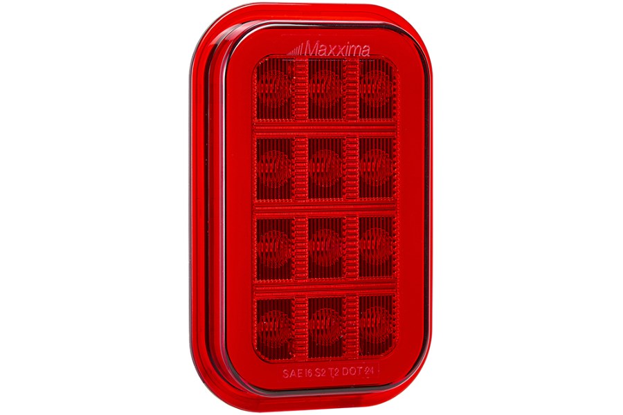 Picture of Maxxima 3"x5" Red Rectangular STT - Glow Edge