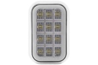 Picture of Maxxima 3"x5" White Rectangular Back Up - Red Taillight Glow Edge