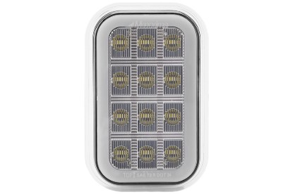 Picture of Maxxima 3"x5" White Rectangular Back Up - Red Taillight Glow Edge