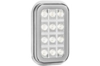 Picture of Maxxima 3"x5" White Rectangular Back Up - Red Taillight Glow Edge