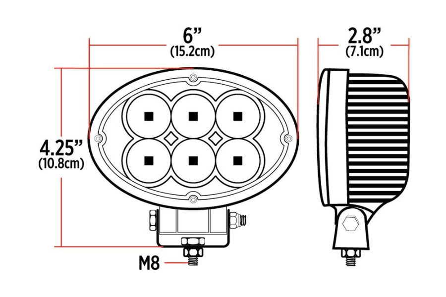 Picture of Trux 6" Oval Work Light - 5400 Lumens