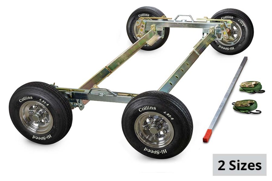 Picture of Collins Hi-Speed Dolly HERO Zinc Plated Aluminum Cross Rails & Aluminum Diamond Cut Wheel