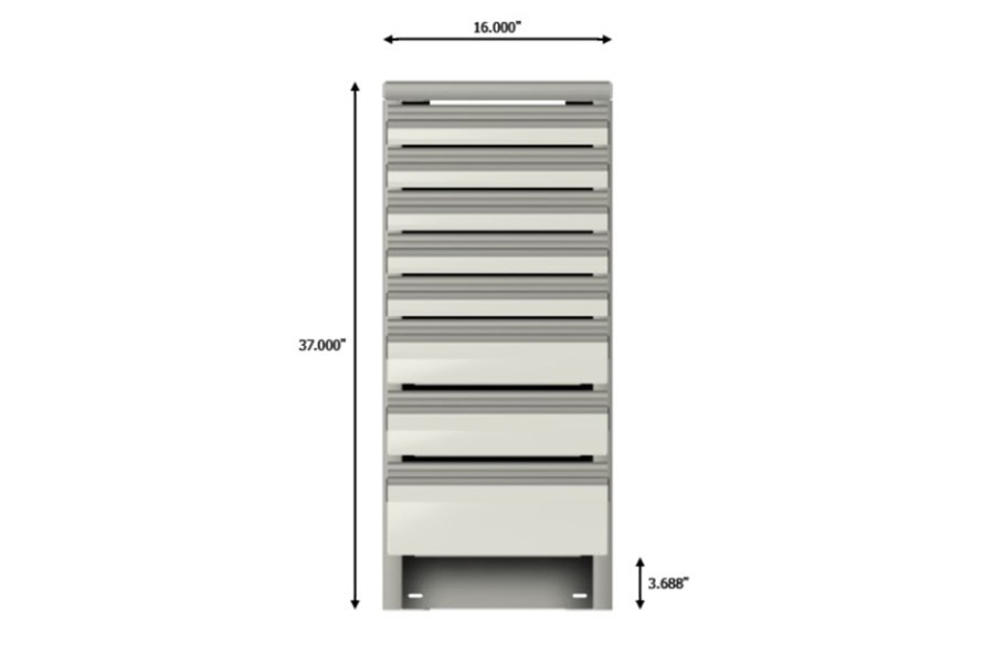 Picture of CTech 8 Drawer White Palfinger PAL Pro 58 2nd VT Toolbox System