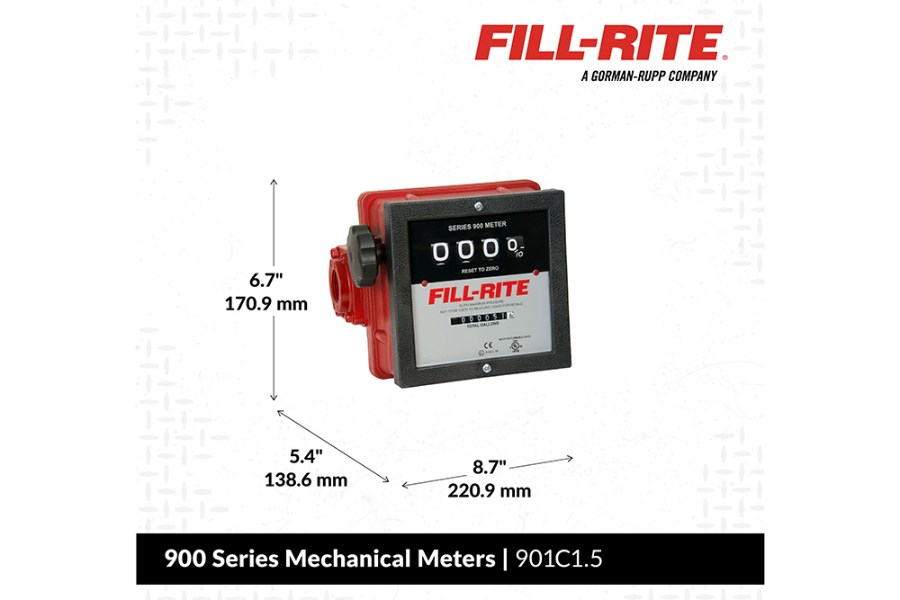 Picture of Fill Rite 6-40 GPM 4-Digit Mechanical Fuel Transfer Meter