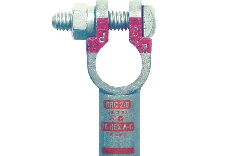 Picture of Quick Cable Top Post Universal Straight Crimp Clamp Pkg. of 5