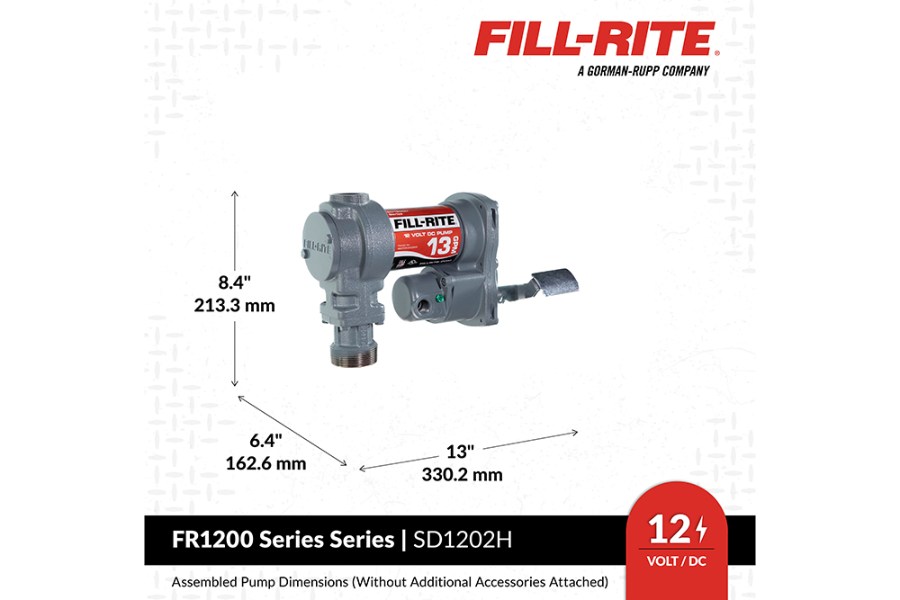 Picture of Fill-Rite 12V DC 13 GPM Fuel Transfer Pump with Nozzle