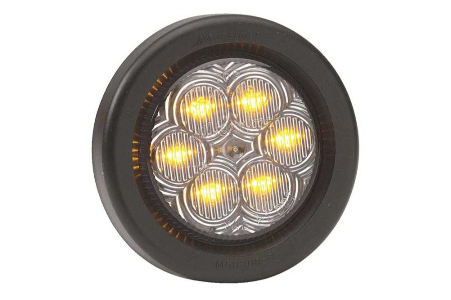 Picture of Maxxima 2" Round LED Clearance Light with Clearn Lens, Grommet and Short Wire