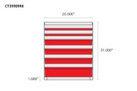 Picture of CTech 6 Drawer Red Toolbox Systems