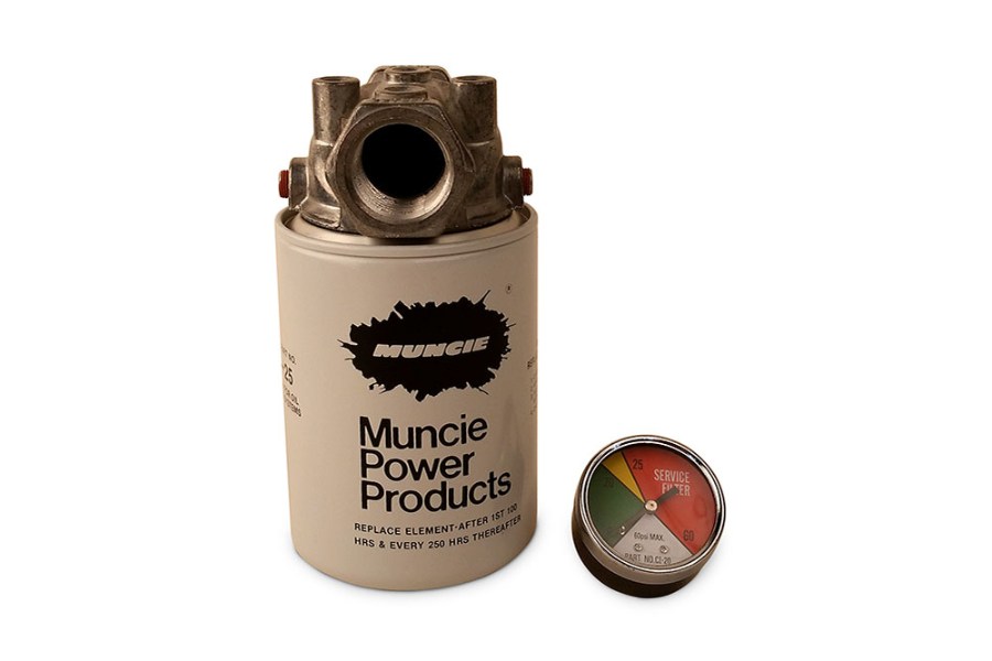 Picture of Muncie Hydraulic Oil Filter Assembly with Gauge