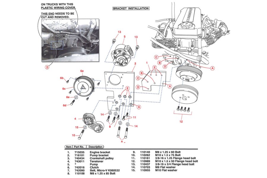Picture of DewEze A Clutch Pump Mt Kit Freightliner M2 2011-2025 Side Port Complete Kit