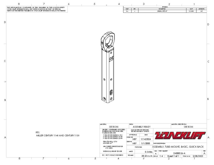 Picture of Zacklift Quick-Back