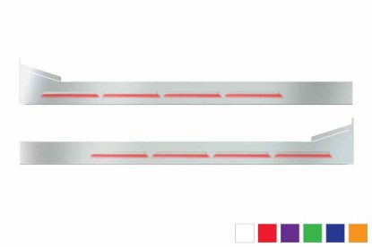 Picture of Trux Louvered "Glow Trim" Sleeper Panels - Peterbilt