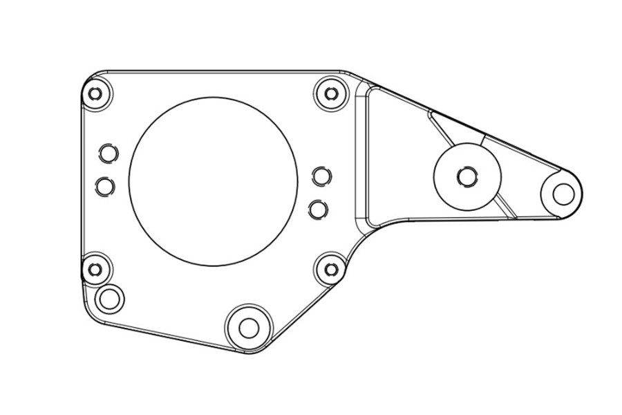 Picture of DewEze Pump Mount Bracket Ford 2020 6.7L Single Alternator for 700612