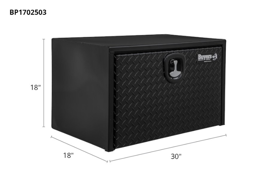 Picture of Buyers Black Diamond Tread Steel Underbody Truck Box w/Aluminum Door
