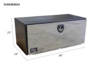 Picture of RC Industries Black Powder Coated Steel Toolbox w/Stainless Steel Door