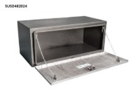 Picture of RC Industries Black Powder Coated Steel Toolbox w/Stainless Steel Door