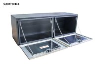 Picture of RC Industries Black Powder Coated Steel Toolbox w/Stainless Steel Door