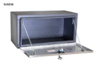 Picture of RC Industries Black Powder Coated Steel Toolbox w/Stainless Steel Door